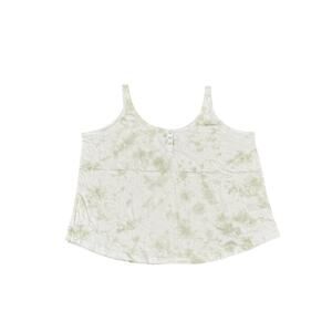 Gap Body Womens Henley PJ Sleep Tank Top Size L Light Green Tie Dye NWT